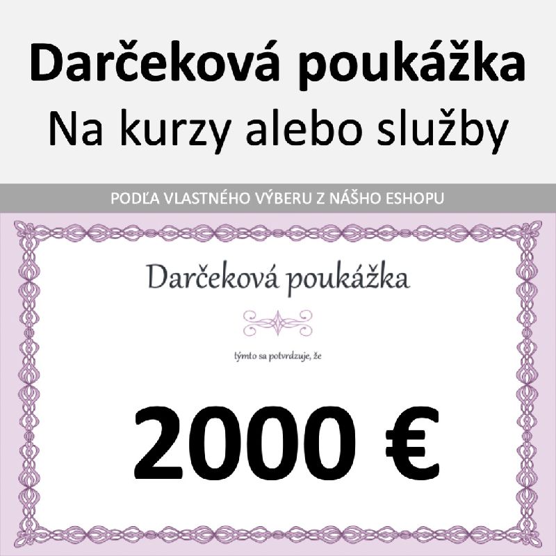 Darčeková poukážka 2000 €
